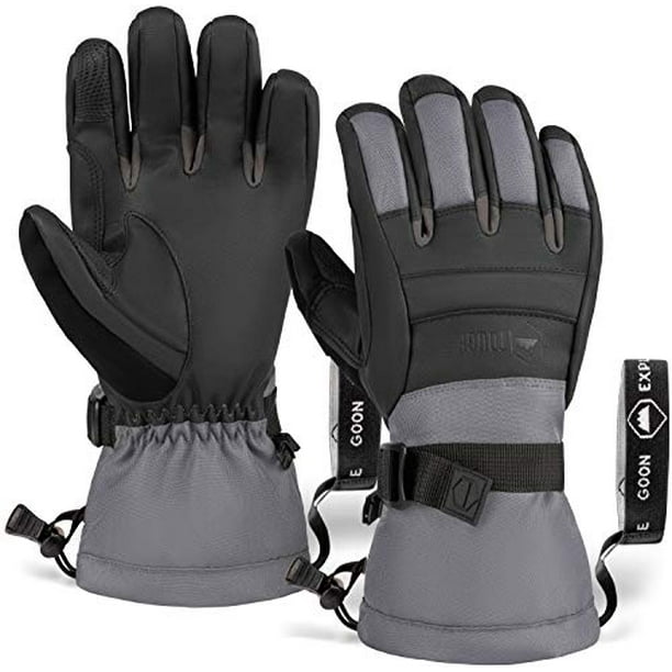 Touchscreen Compatible Touch Screen Ski & Snow Gloves with Wrist Leashes & Synthetic Leather Shell Waterproof Winter Snowboard Gloves for Men & Women for Cold Weather Skiing & Snowboarding Touchscreen Compatible Touch Screen Ski & Snow Gloves with Wrist Leashes & Synthetic Leather Shell Waterproof Winter Snowboard Gloves for Men & Women for Cold Weather Skiing & Snowboarding